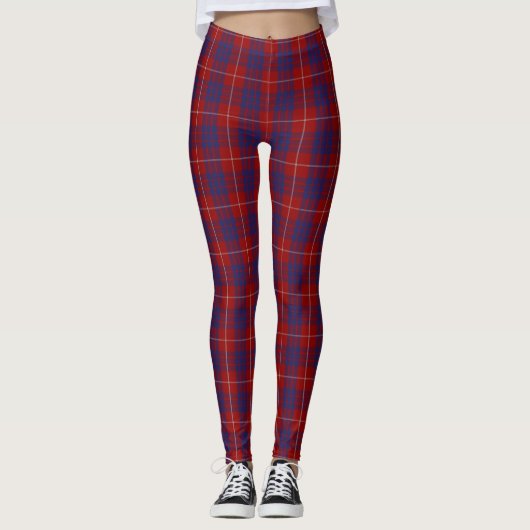 Clan Hamilton Crest & Tartan Leggings (Voorkant)