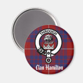 Clan Hamilton Crest & Tartan Magneet (Voorkant / Achterkant)