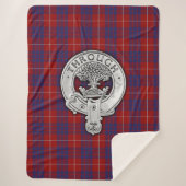 Clan Hamilton Crest & Tartan Sherpa Deken (Voorkant)