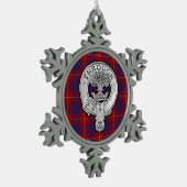 Clan Hamilton Crest & Tartan Tin Sneeuwvlok Ornament (Links)