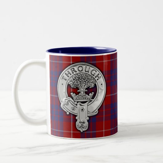 Clan Hamilton Crest & Tartan Tweekleurige Koffiemok (Links)