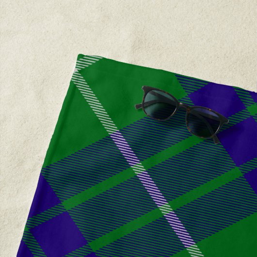 Clan Hamilton Hunting Tartan Beach Towel Strandlaken (In situ)