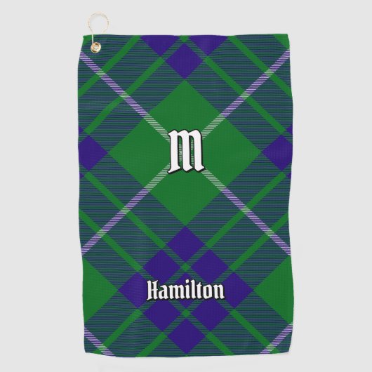 Clan Hamilton Hunting Tartan Golf Towel Golfhanddoek (Voorkant)