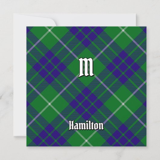 Clan Hamilton Hunting Tartan Kaart (Voorkant)