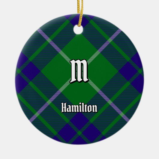 Clan Hamilton Hunting Tartan Keramisch Ornament (Voorkant)