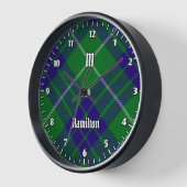 Clan Hamilton Hunting Tartan Large Clock (Hoek)