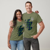 Clan Hamilton Hunting Tartan Map & Crest T-shirt (Unisex)