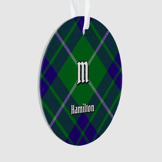 Clan Hamilton Hunting Tartan Ornament (voorkant)