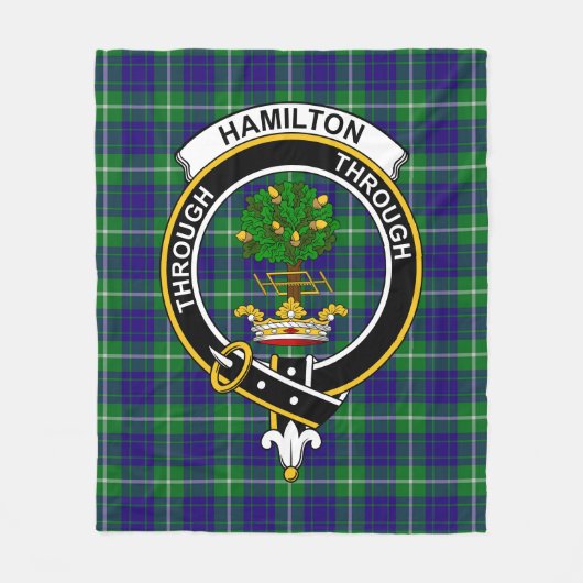 Clan Hamilton Hunting Tartan Pset Fleece Deken (Voorkant)