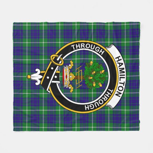 Clan Hamilton Hunting Tartan Pset Fleece Deken (Voorkant (Horizontaal))