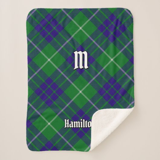 Clan Hamilton Hunting Tartan Sherpa Blanket Deken (Voorkant)