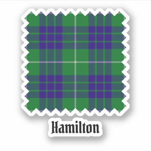 Clan Hamilton Hunting Tartan Sticker (Voorkant)