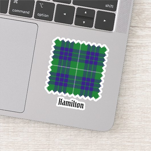 Clan Hamilton Hunting Tartan Sticker (Detail)