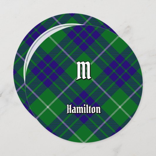 Clan Hamilton Hunting Tartan Uitnodiging (Voorkant / Achterkant)