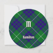 Clan Hamilton Hunting Tartan Uitnodiging (Voorkant)