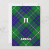 Clan Hamilton Hunting Tartan Uitnodiging (Voorkant)