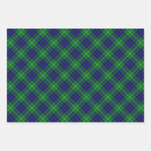 Clan Hamilton Hunting Tartan Wrapping Paper Sheets (Voorkant 2)