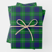 Clan Hamilton Hunting Tartan Wrapping Paper Sheets (In situ)