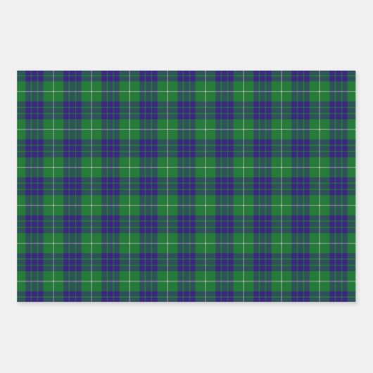 Clan Hamilton Hunting Tartan Wrapping Paper Sheets (Voorkant)