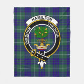 Clan Hamilton jaagt op moderne Tartan Plaid Fleece Deken (Voorkant)
