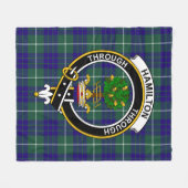 Clan Hamilton jaagt op moderne Tartan Plaid Fleece Deken (Voorkant (Horizontaal))