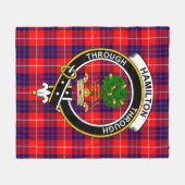 Clan Hamilton Modern Tartan Pset Fleece Deken (Voorkant (Horizontaal))