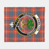 Clan Hamilton Oud Tartan Plaid Fleece Deken (Voorkant (Horizontaal))