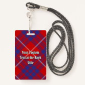 Clan Hamilton Red Tartan Badge (Achterkant met draagriem)