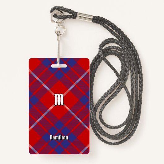Clan Hamilton Red Tartan Badge (Voorkant met draagriem)