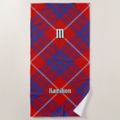 Clan Hamilton Red Tartan Beach Towel Strandlaken (Voorkant)