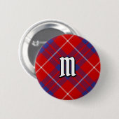 Clan Hamilton Red Tartan Button (Voorkant /achterkant)