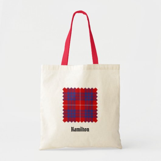 Clan Hamilton Red Tartan Canvas tas (Voorkant)
