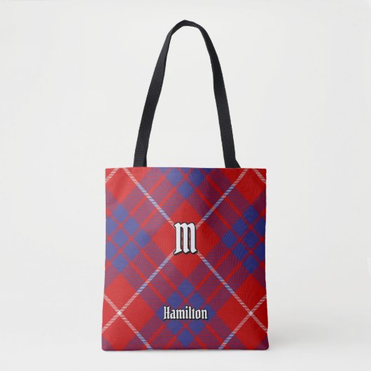 Clan Hamilton Red Tartan Canvas tas (Voorkant)