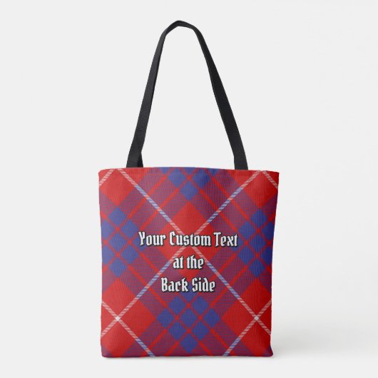 Clan Hamilton Red Tartan Canvas tas (Achterkant)