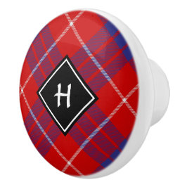 Clan Hamilton Red Tartan Ceramic Knob Keramische Knop