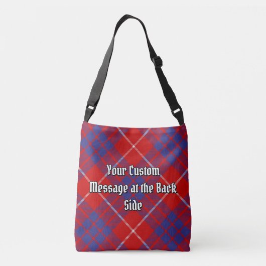 Clan Hamilton Red Tartan Crossbody Tas (Achterkant)
