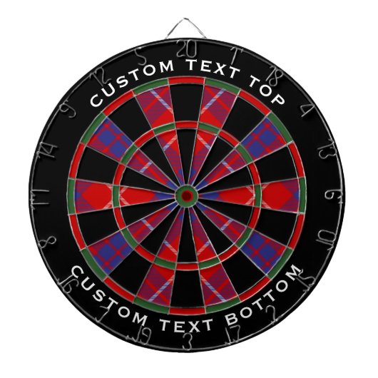 Clan Hamilton Red Tartan Dartbord (Voorkant)