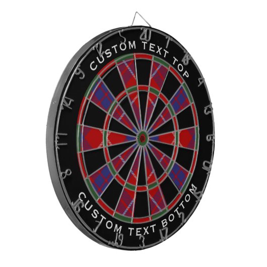 Clan Hamilton Red Tartan Dartbord (Voorkant Links)