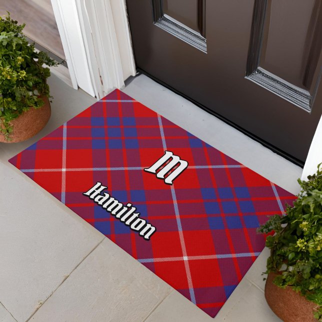 Clan Hamilton Red Tartan Doormat Deurmat (Creator heeft geüpload)