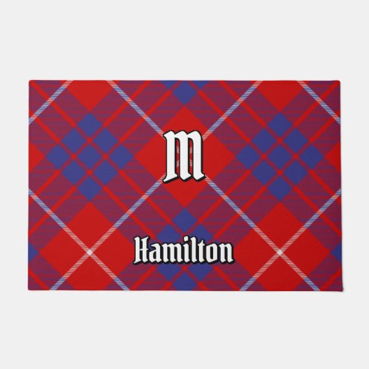 Clan Hamilton Red Tartan Doormat Deurmat (Voorkant)