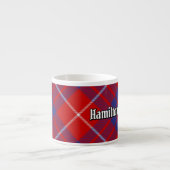 Clan Hamilton Red Tartan Espresso Cup Kop (Voorkant)