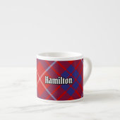 Clan Hamilton Red Tartan Espresso Cup Kop (Voorkant rechts)