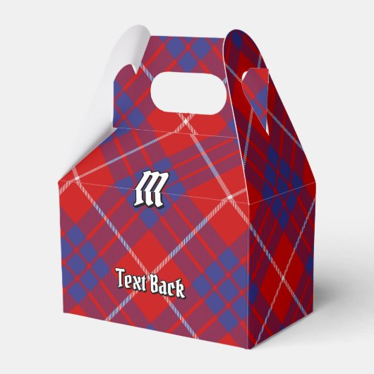 Clan Hamilton Red Tartan Favor Box Bedankdoosjes (Achterkant)