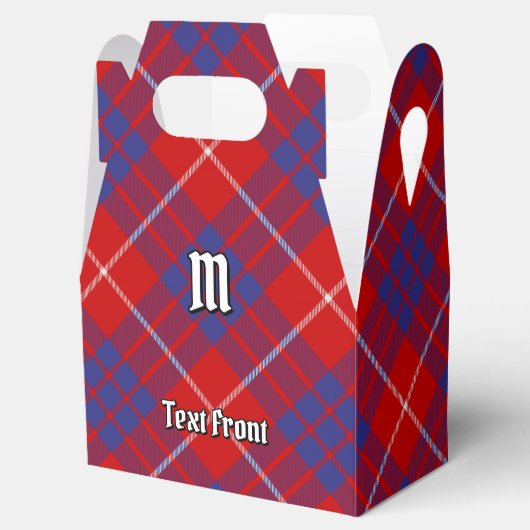 Clan Hamilton Red Tartan Favor Box Bedankdoosjes (Geopend)