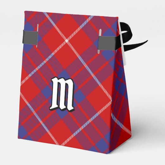 Clan Hamilton Red Tartan Favor Box Bedankdoosjes (Achterkant)