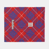 Clan Hamilton Red Tartan Fleece Blanket Deken (Voorkant (Horizontaal))