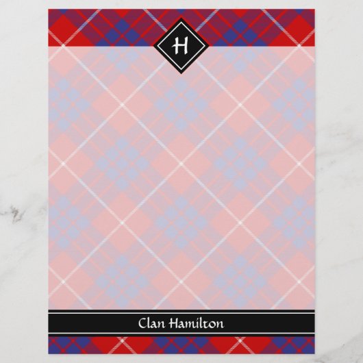 Clan Hamilton Red Tartan Flyer (Achterkant)