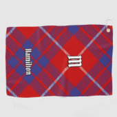 Clan Hamilton Red Tartan Golf Towel Golfhanddoek (Horizontaal)