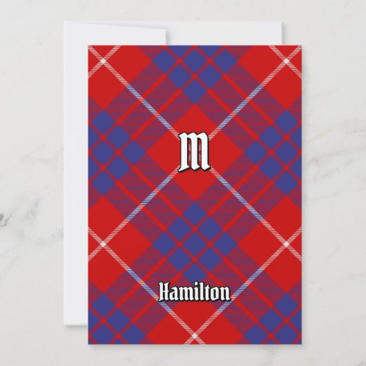 Clan Hamilton Red Tartan Kaart (Voorkant)