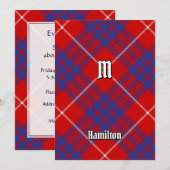 Clan Hamilton Red Tartan Kaart (Voorkant / Achterkant)